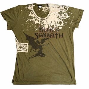 Winterland Y2K Black Sabbath Distressed T-Shirt Size Large